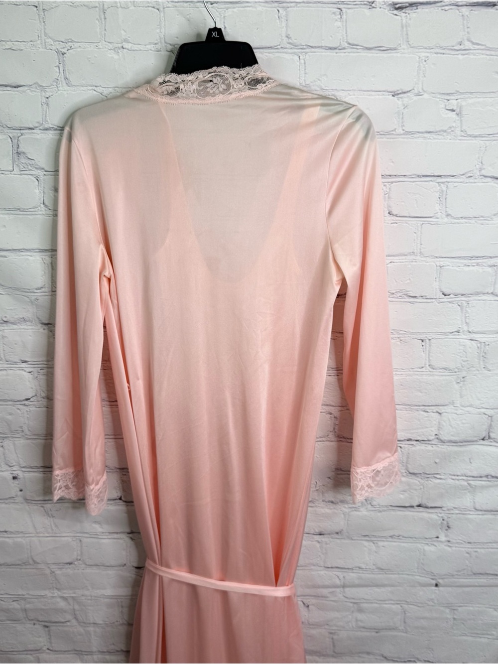 OLGA Bodysilk Vintage Pink Nightgown & Robe Small - Picture 4 of 11